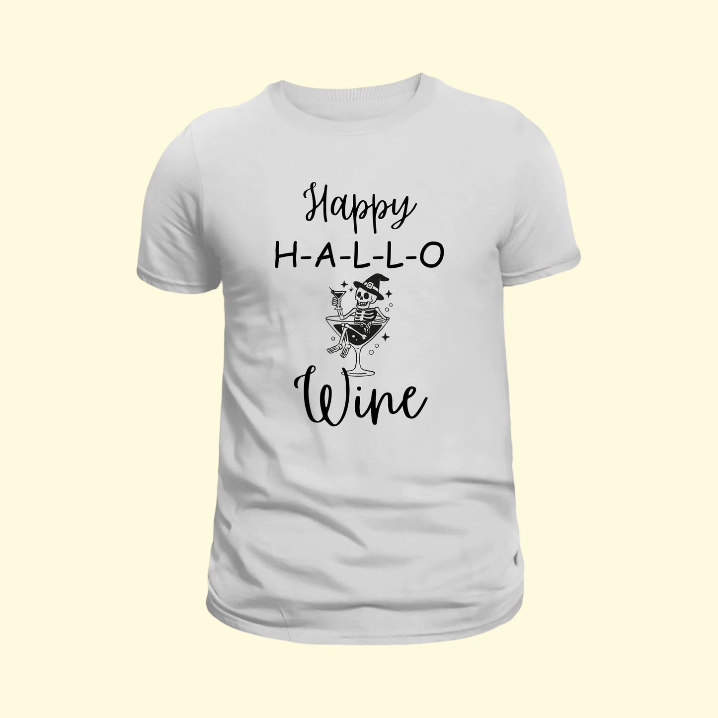 White shirt-black font